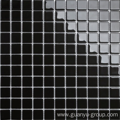Pure Black Color Glass Mosaic